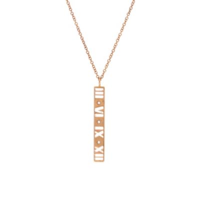 Atlas Pierced Bar Drop Pendant Necklace