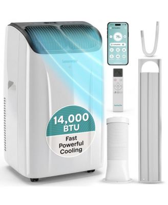 14,000 BTU Portable Air Conditioner with WiFi, Dehumidifier and Fan, Window Kit, Rooms Up to 650 Sq Ft