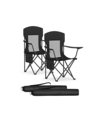 Set of 2 Foldable Sports Chairs for Camping and Outdoor Use
