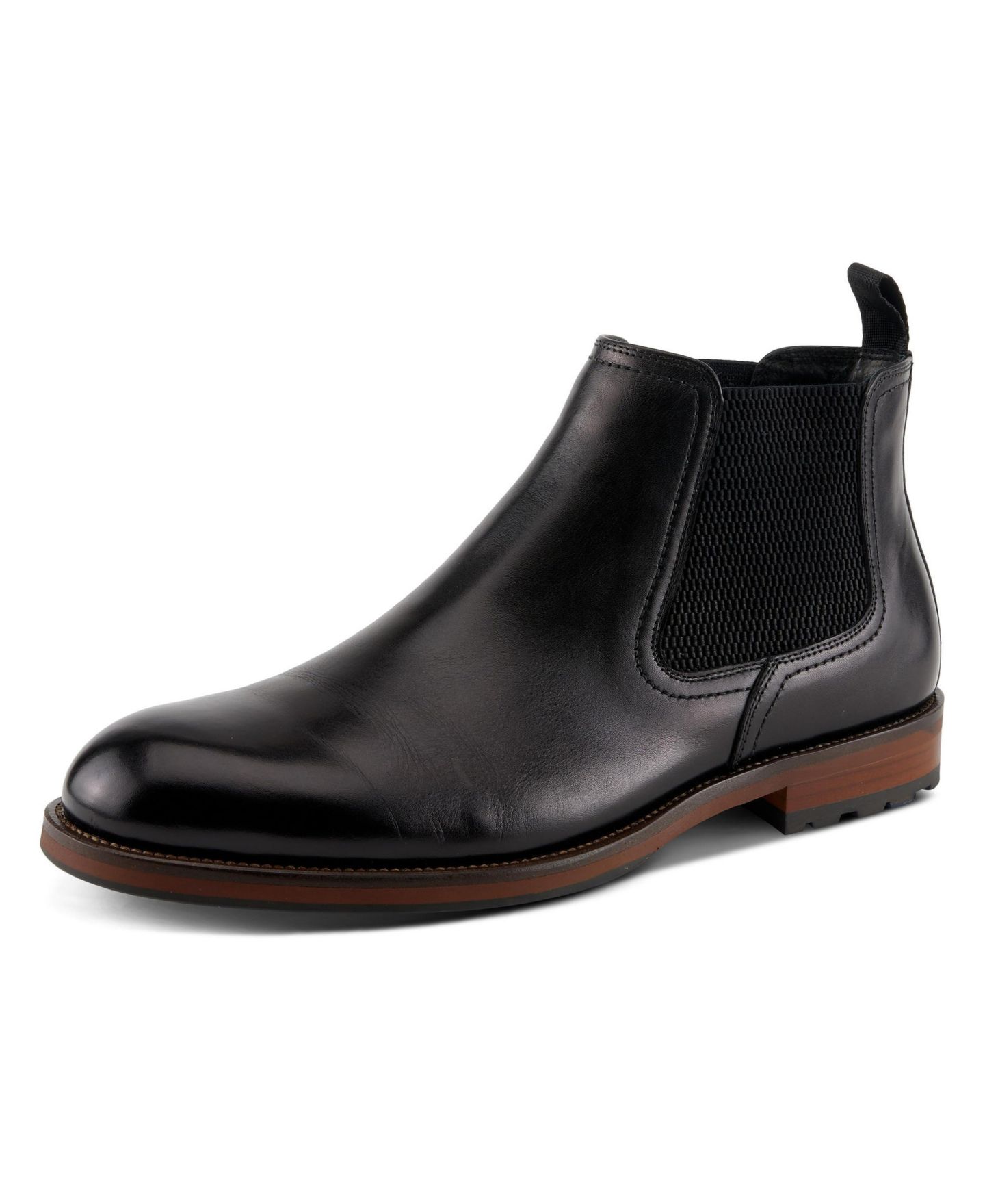 Мужские ботинки Spring Step Baxter Leather Rubber-Sole Chelsea, цвет: Чёрный — фото 4