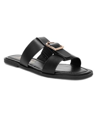 Womens HUNAB Gladiator Flat Slip Ons