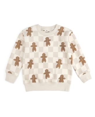 Boys' 4-20 Gingerbread Christmas Cookie-Print Sweatshirt