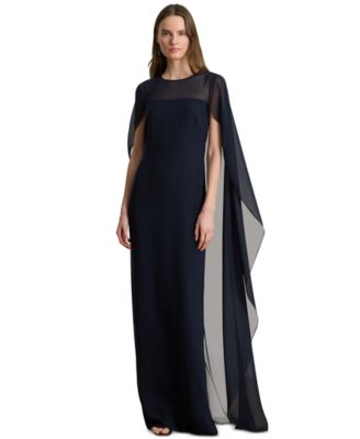 Women's Cape Georgette Gown