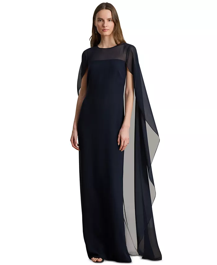 Women's Cape Georgette Gown