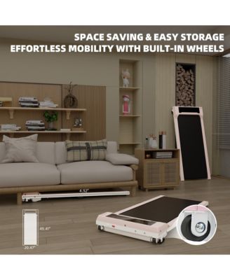 Under Desk Walking Treadmill with 6% Incline, 5 Layer Non Slip Running Belt, 1HP Quiet Brushless Motor for Home Office