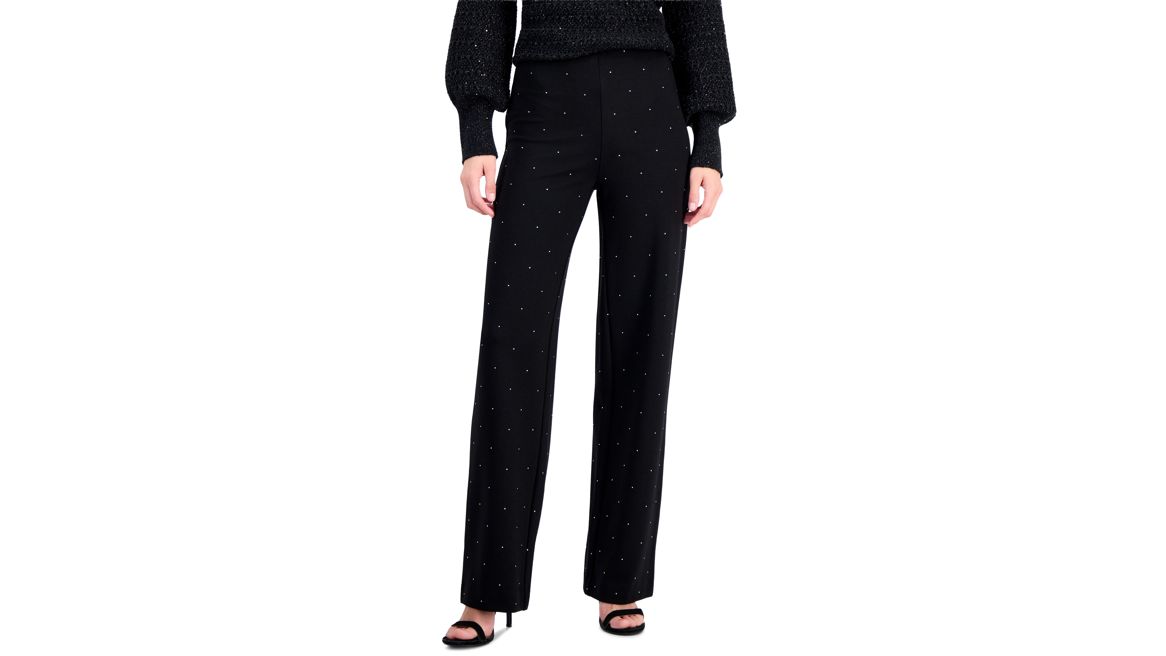 Anne Klein Women's Serenity High-Rise Wide-Leg Pull-On Pants