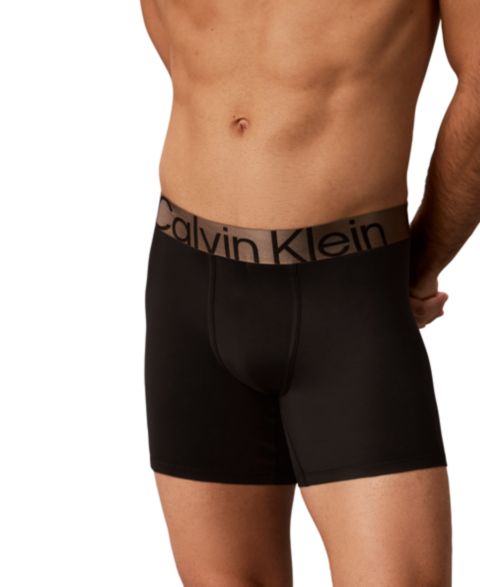 Мужские боксеры-брифы Calvin Klein из матовой микрофибры со стрейчем, Bronze, цвет: Чёрный