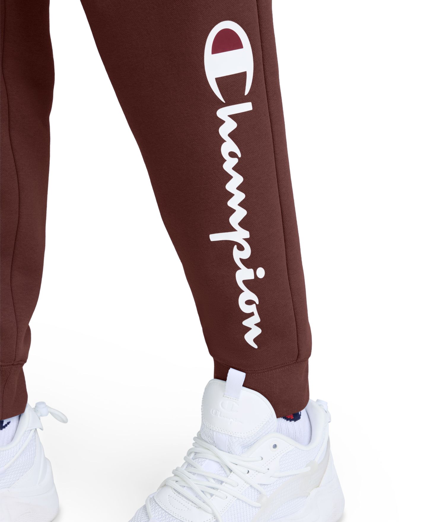 Женские брюки Champion Powerblend Fleece Pull-On Joggers with Side Pockets, цвет: Шоколадный — фото 3