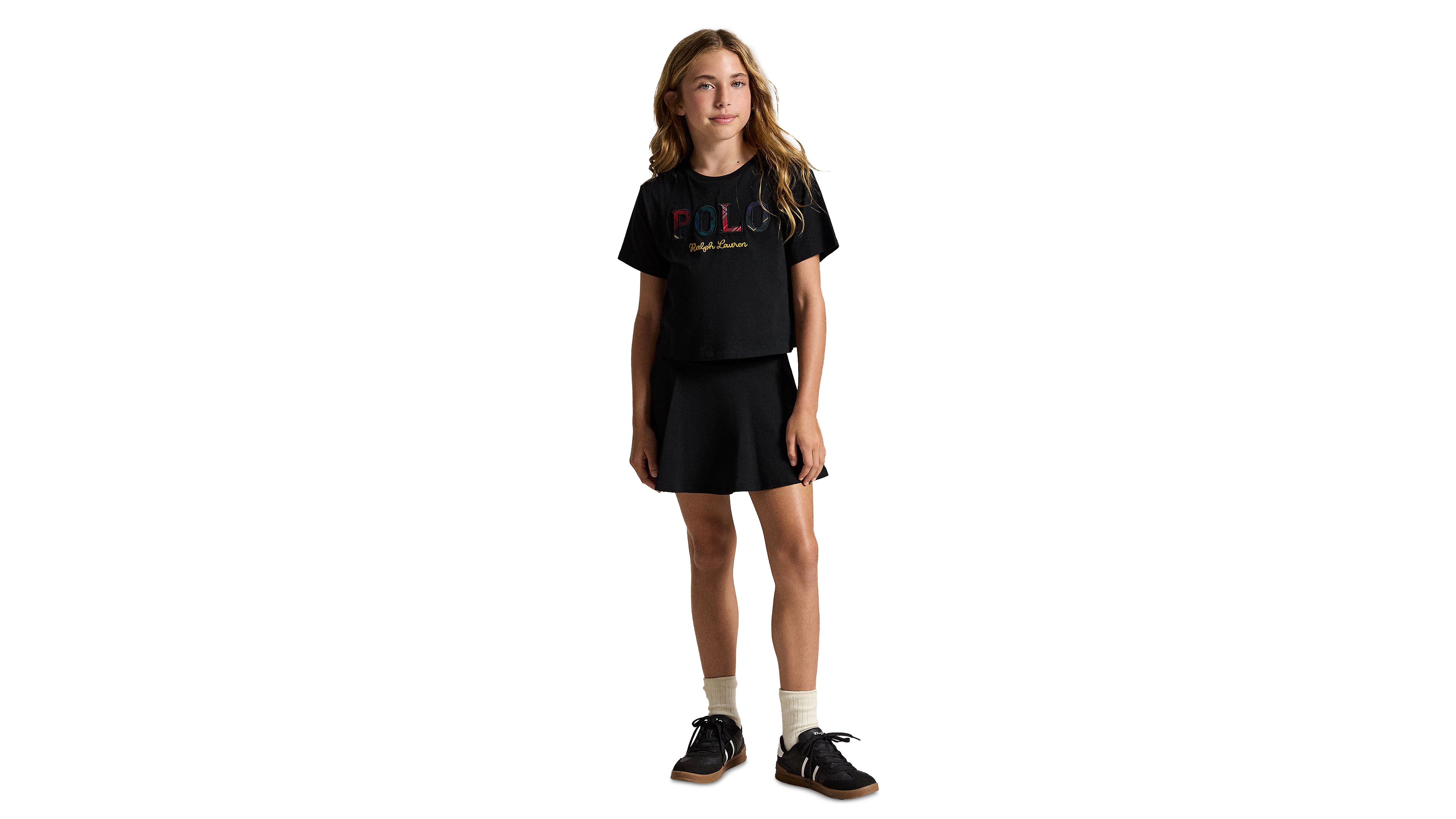 Polo Ralph Lauren Girls' 4-16 Tennis Stretch-Mesh Pull-On Skort