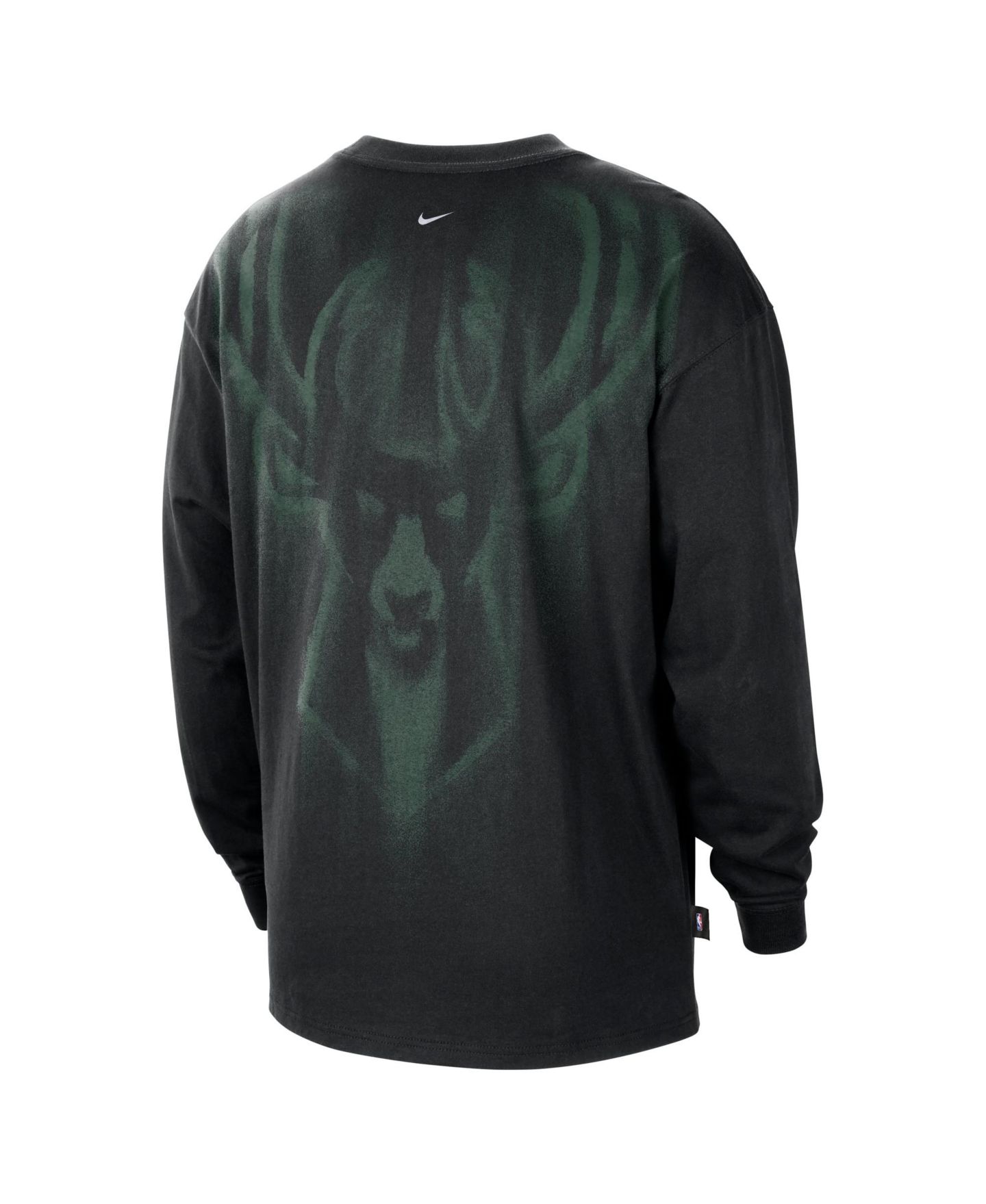 Мужская футболка Nike Black Milwaukee Bucks 2026 Standard Issue Pre-Game Performance Long Sleeve — фото 3
