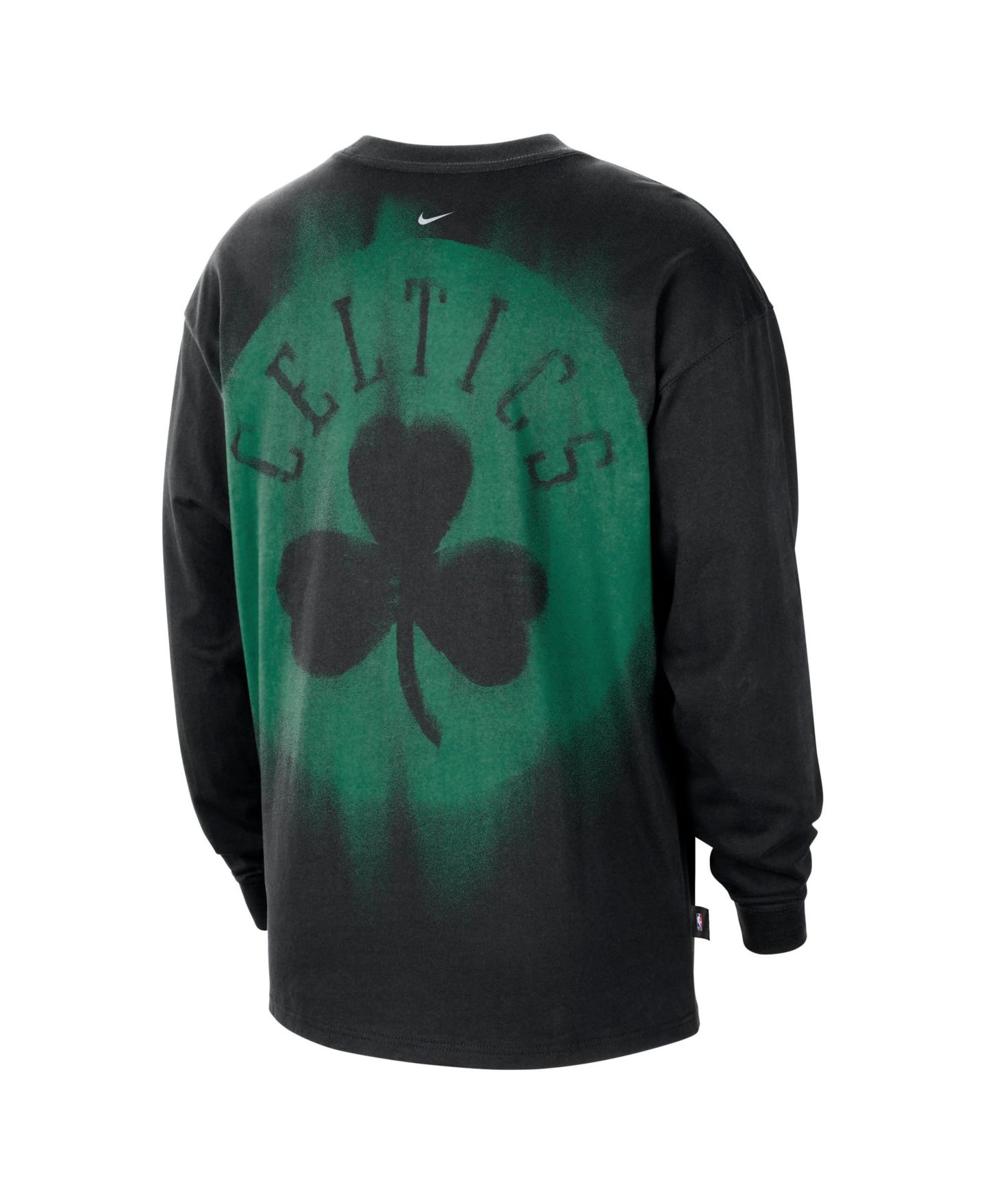 Мужская футболка Nike Black Boston Celtics 2026 Standard Issue Pre-Game Performance Long Sleeve — фото 3