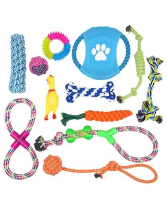 12 Pack Small Medium Breed Dog Rope Toy Bundle For Boredom Interactive Tug Chew