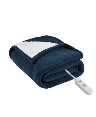 Electric Reversible Fleece to Sherpa Throw