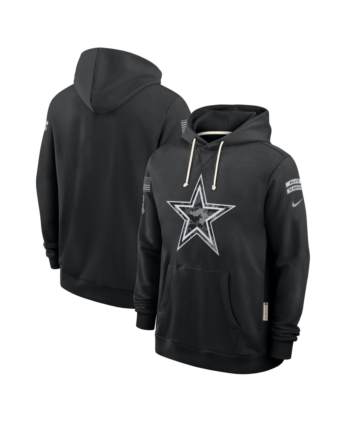 Nike Men's Black Dallas Cowboys Sideline Pullover Hoodie