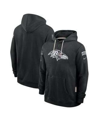 Men's Black Baltimore Ravens 2026 Salute to Service Sideline Pullover Hoodie