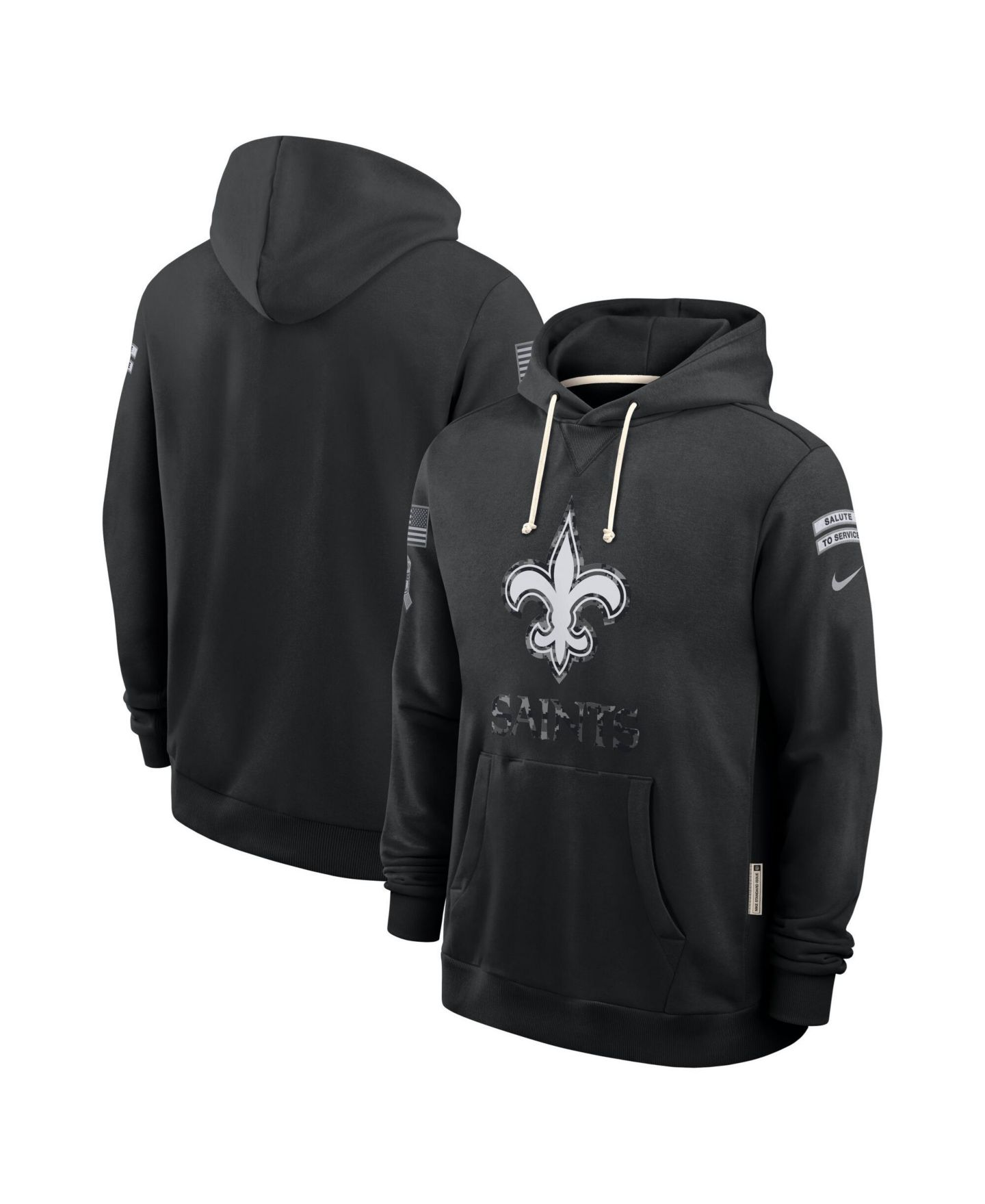 Мужское худи Nike New Orleans Saints 2026 Salute to Service Sideline, Black — фото 1