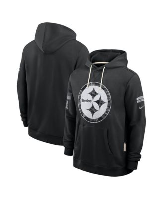 Men's Black Pittsburgh Steelers 2026 Salute to Service Sideline Pullover Hoodie