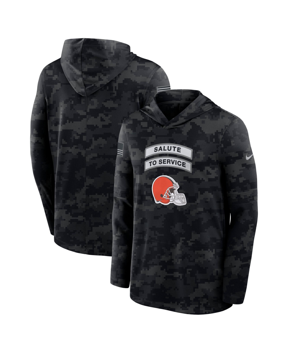 Nike Men's Black Cleveland Browns Sideline Lightweight Hooded Pullover