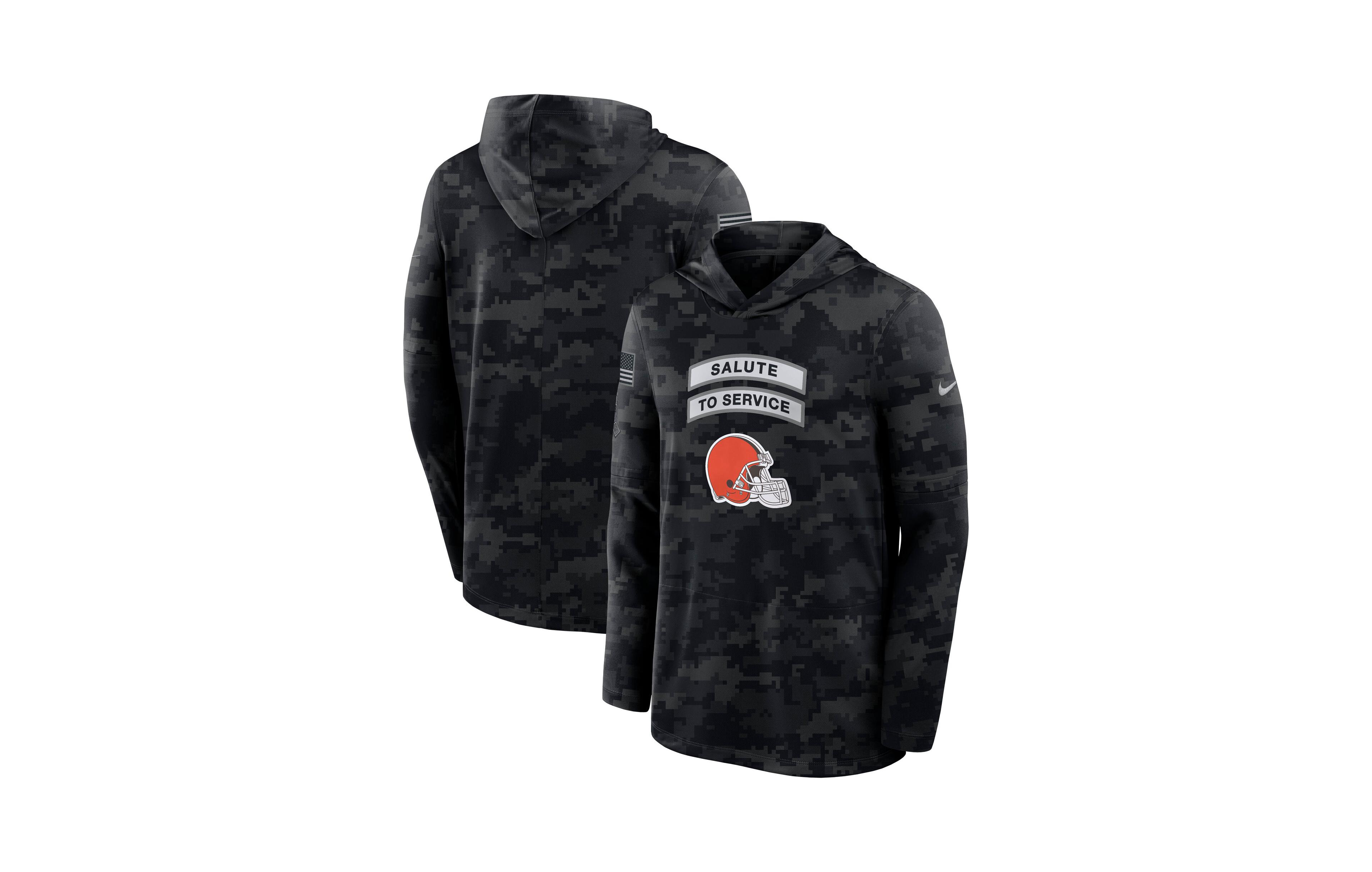 Nike Men's Black Cleveland Browns Sideline Lightweight Hooded Pullover