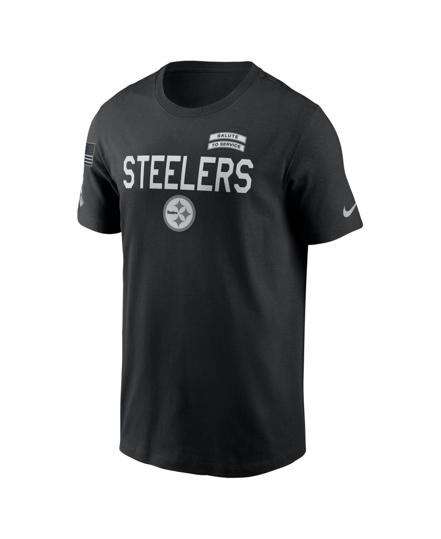 Мужская футболка Nike Black Pittsburgh Steelers 2026 Salute to Service Sideline Dri-FIT — фото 2
