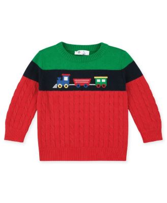Baby Boys' Cable-Knit Crew Neck Long-Sleeve Sweater