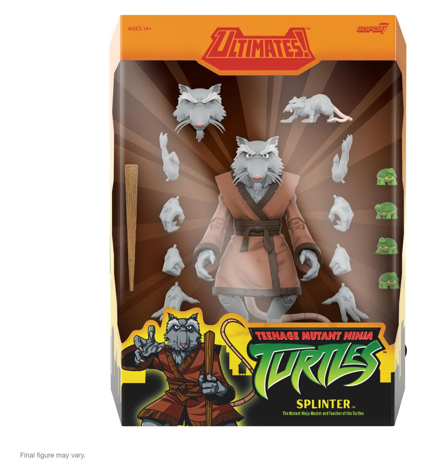 Фигурка Super7 Teenage Mutant Ninja Turtles Ultimates! Splinter, 3.6", от 14 лет, цвет: Open Miscellaneous — фото 3