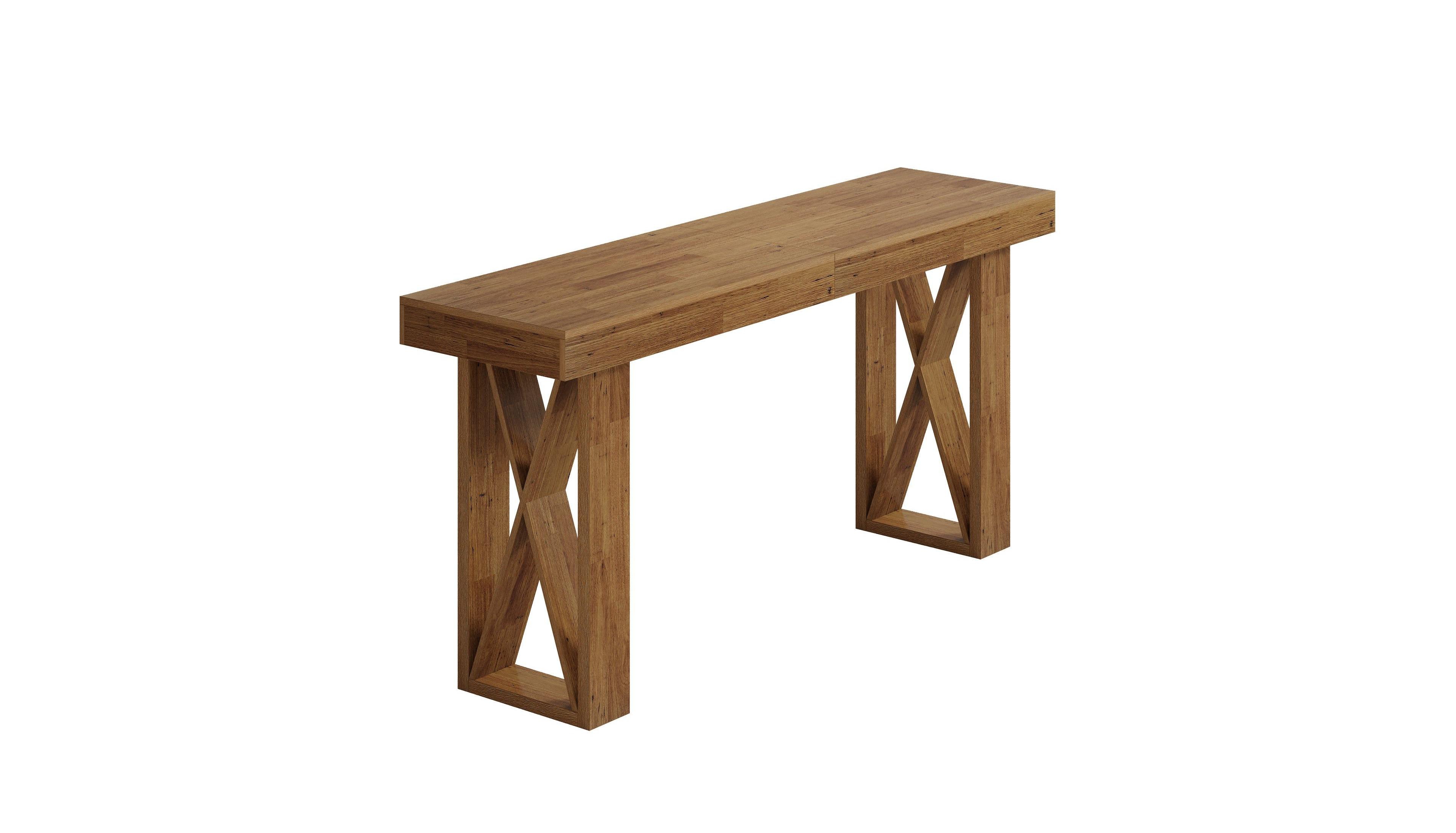 Slickblue Modern Rectangular Bar Table with X Shaped Frame and Counter Height Design