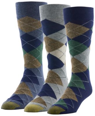 Men's Heirloom Argyle Cotton-Blend Crew Socks, 3-Pack
