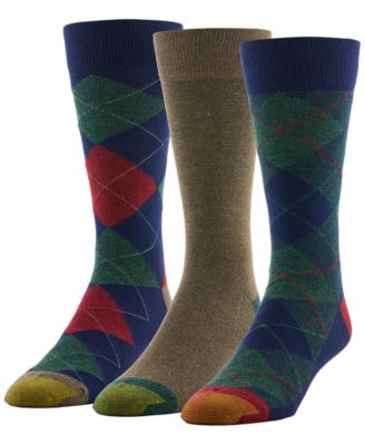Men's Holiday Plaid Crew Socks, 3-Pack
