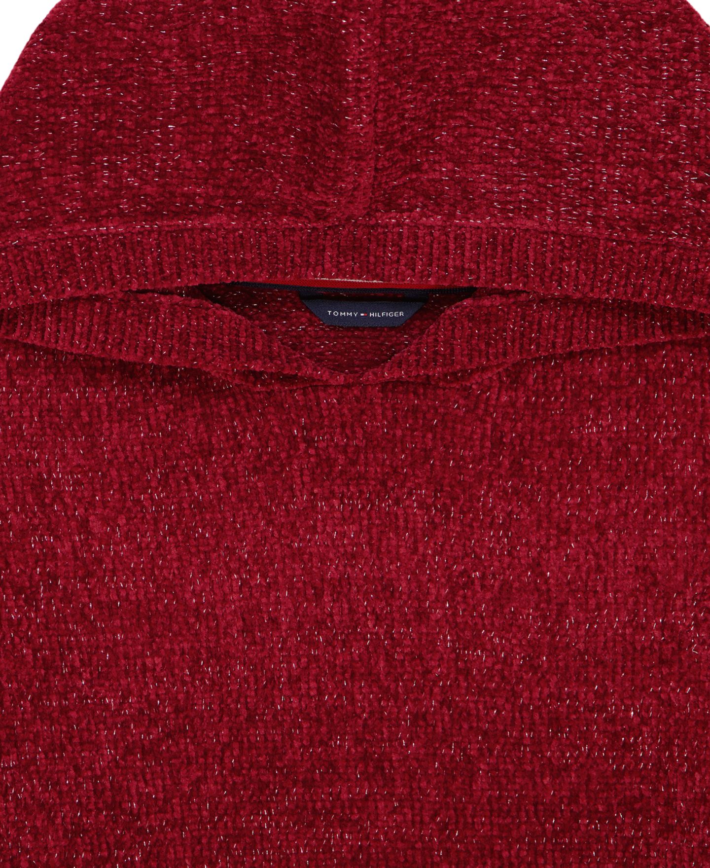 Худи Tommy Hilfiger Chenille Drop-Shoulder для девочек, цвет: Мерло — фото 6