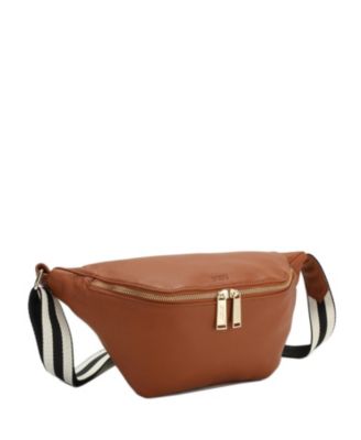 Dash Genuine Leather Crossbody Chest Bag, Sling Bag, Fanny Pack, Waist Bag, Belt Bag, Travel Purse with Adjustable Guitar Strap and Zip Pockets