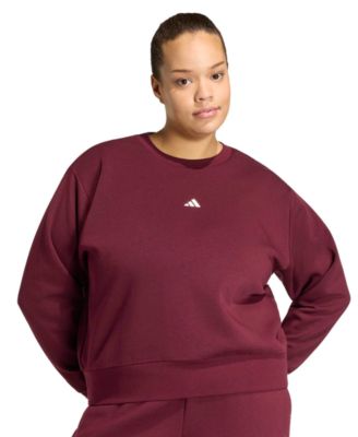 Plus Size Essentials Small-Logo Fleece Sweatshirt