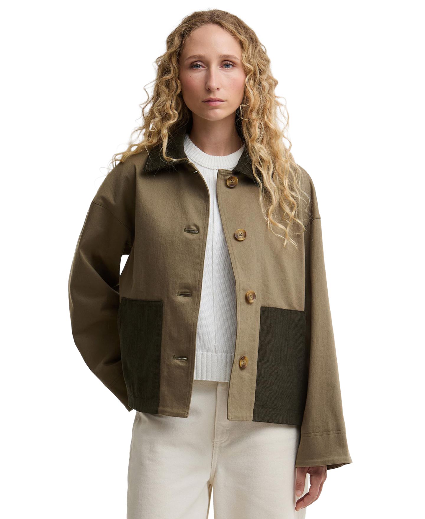 Женская куртка Barbour Cloverdale Casual, цвет: Зелёный — фото 1