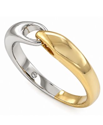 Two Tone Interlocking Statement Ring