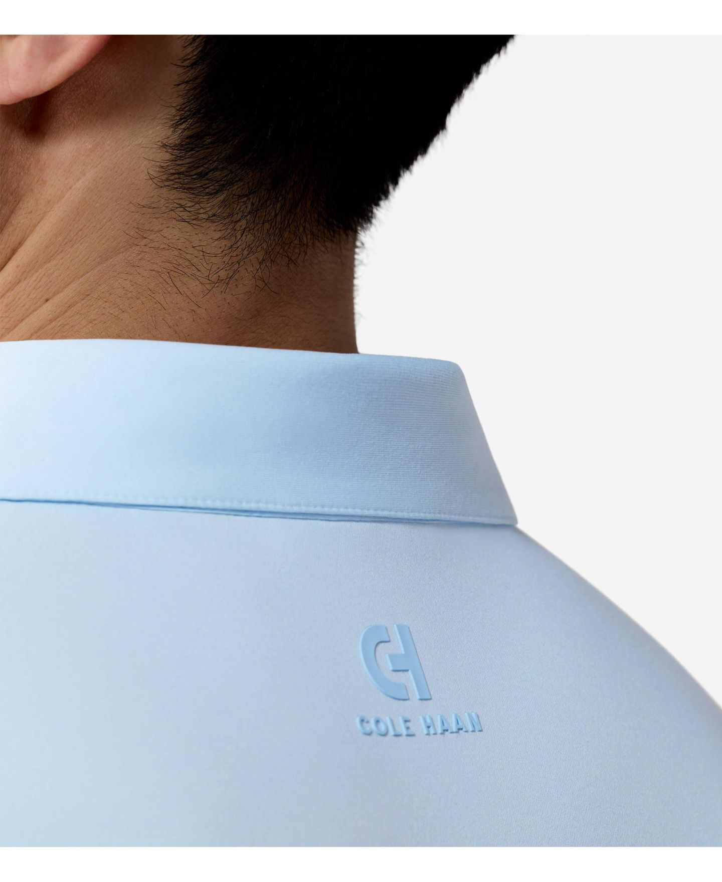Мужское поло Cole Haan Golf Apparel Ashland Golf Slim-Fit Short-Sleeve Polo Shirt, цвет: Nantucket Breeze — фото 2