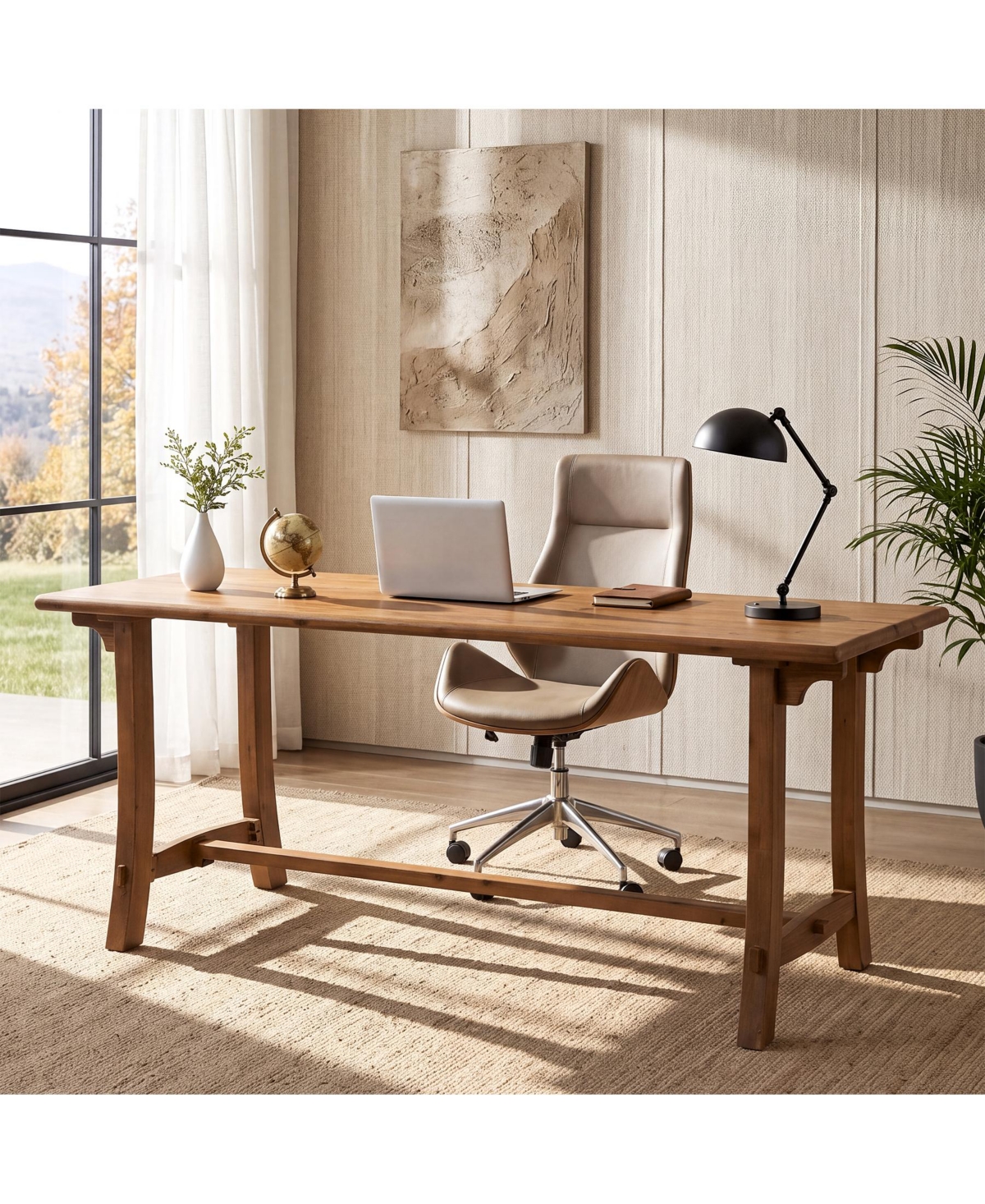 Tribesigns Executive Desk, Office Desk, Large Wooden Computer Writing Table