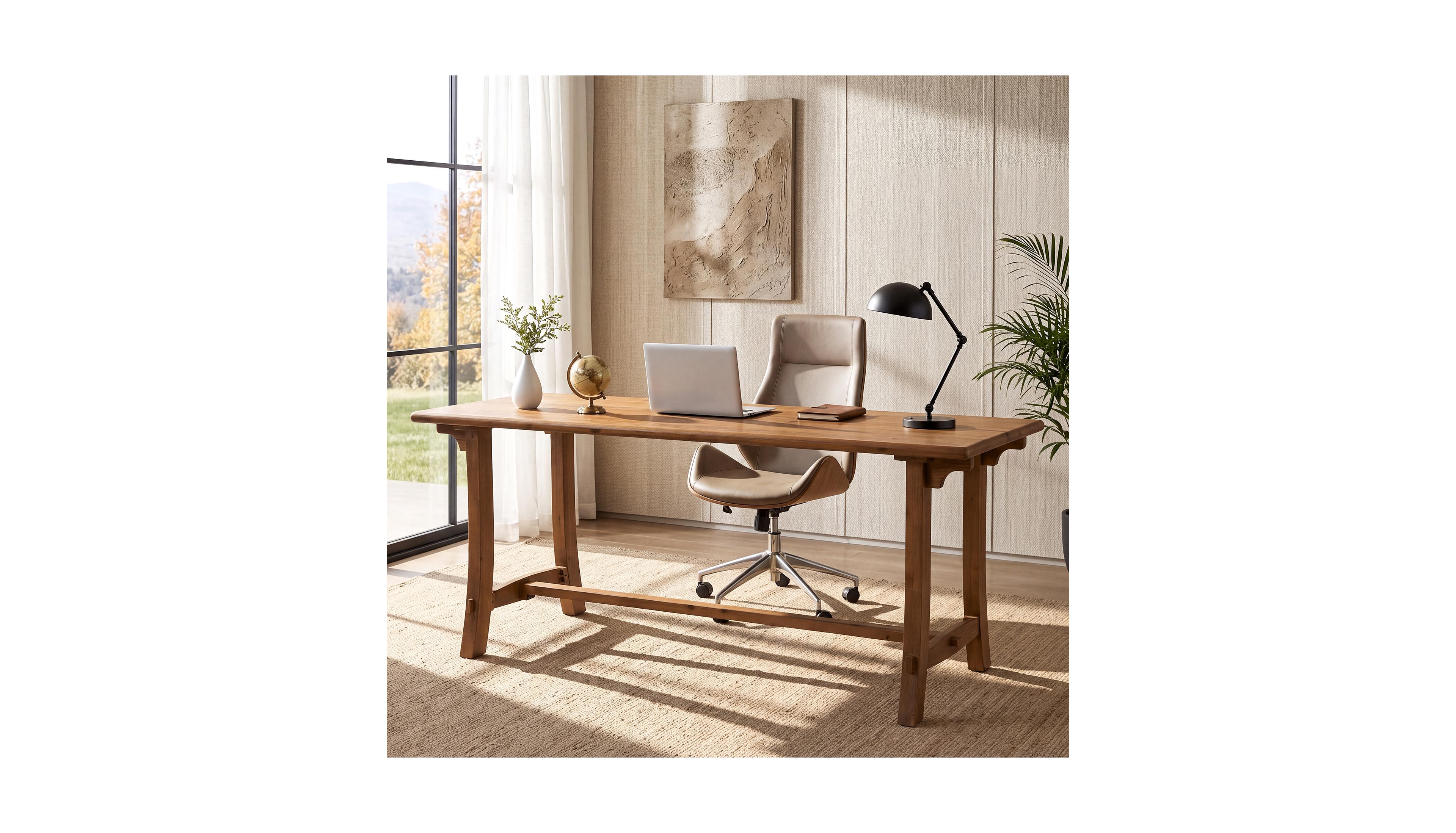 Tribesigns Executive Desk, Office Desk, Large Wooden Computer Writing Table