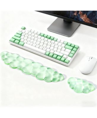 Clear Ergonomic Gel Wrist Rest For Keyboard Mouse Support Comfortable Typing Gaming Office