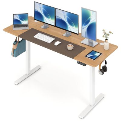 63 x 24 Inch Electric Height Adjustable Standing Desk with 3 Memory Presets