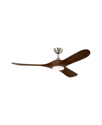 60 Inch Mylo Ceiling Fan in Brushed Nickel with Natural Wood Blades