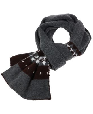 Winter Knit Ikat Inspired Geometric Wrap Scarf
