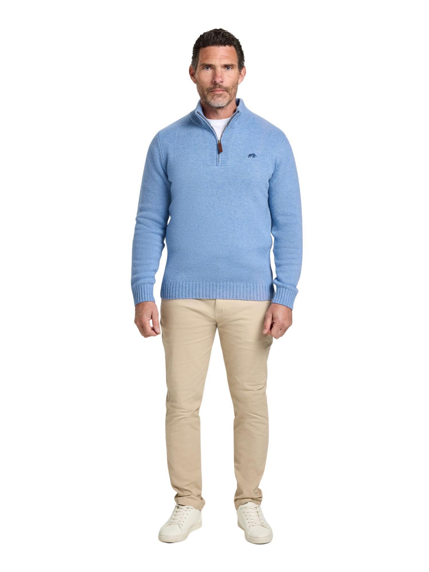 Мужской свитер Raging Bull Big & Tall Chunky Quarter-Zip, цвет: Шамбре — фото 2
