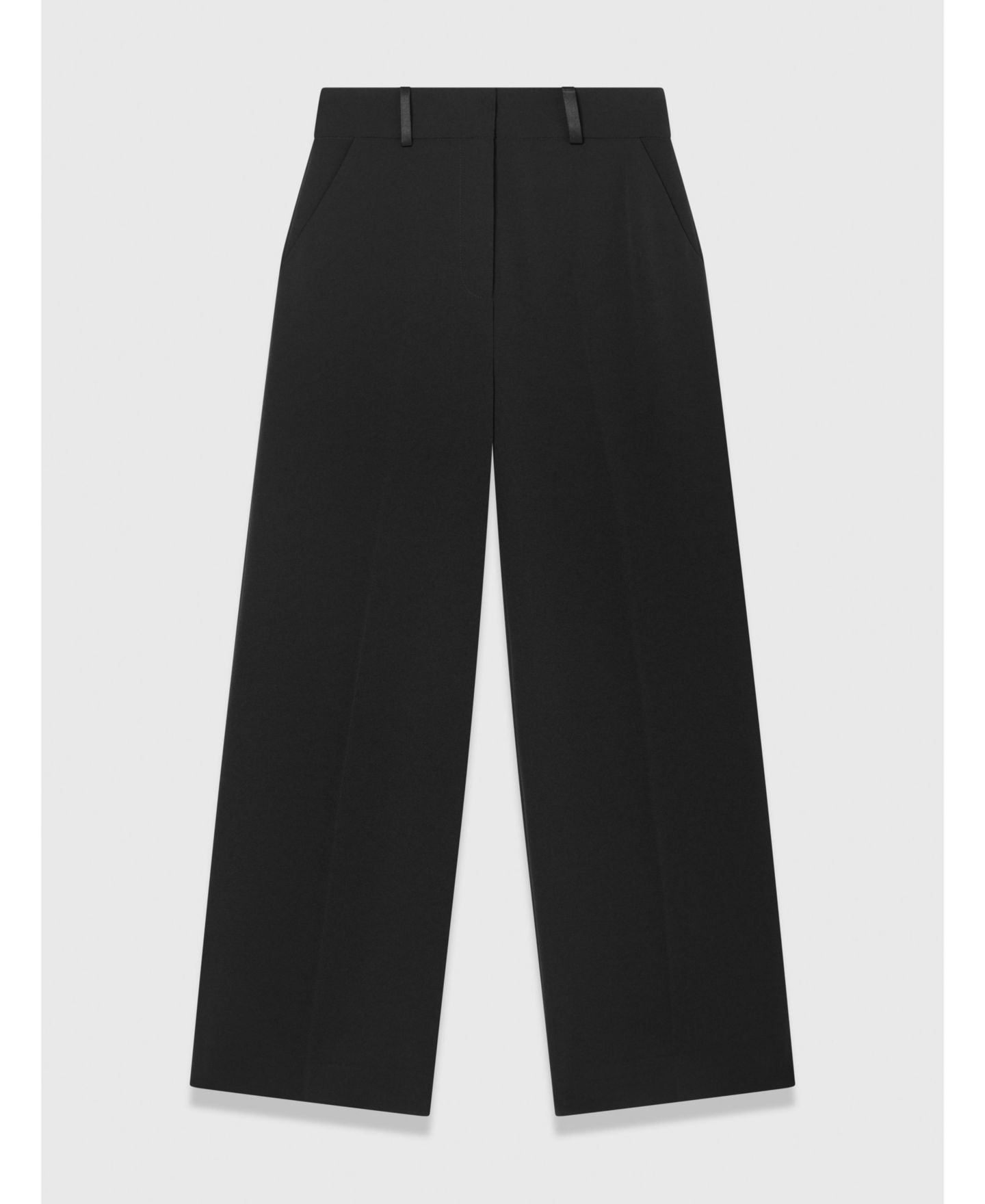 Женские брюки The Fold Adelaide Wide-Leg Cropped Mid-Rise, цвет: Чёрный — фото 6