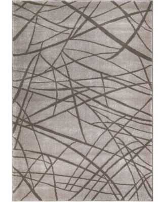 Orian Illusions Branches Gray 5'3" x 7'6" Area Rug