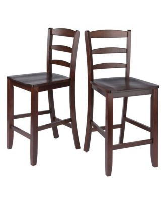 2-Pc 24" Ladder Back Counter Stools