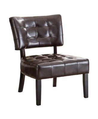 Movile Blended Leather Tufted Accent Chair with Oversized Seating