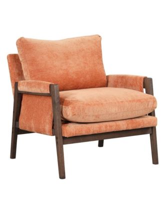 Kelly Mid-Century Modern Velvet Accent Armchair.