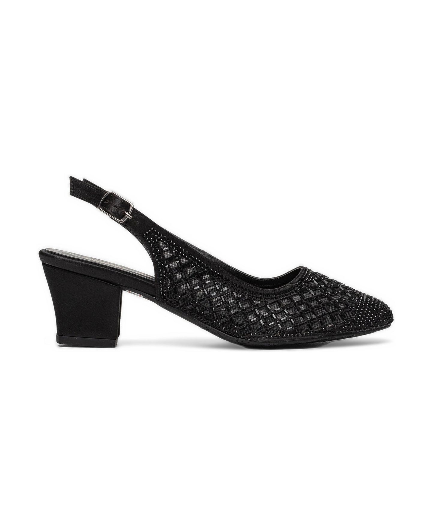 Женские туфли Forever & Always Shoes Gabrielle Slingback Block Heel, цвет: Чёрный — фото 2