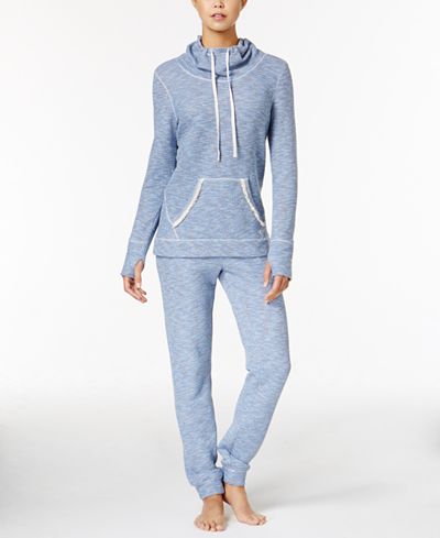 Lucky Brand Brushed Terry Pajama Sweatshirt & Pants Sleep Separates