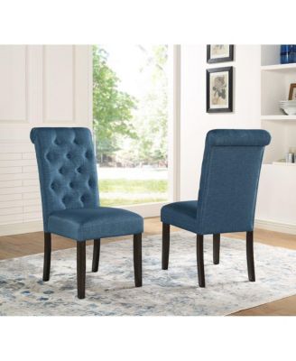 Leviton Solid Wood Tufted Asons Dining Chair, Set of 2